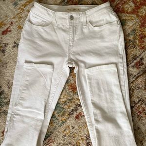 Levi's 535 Super Skinny White Jeans